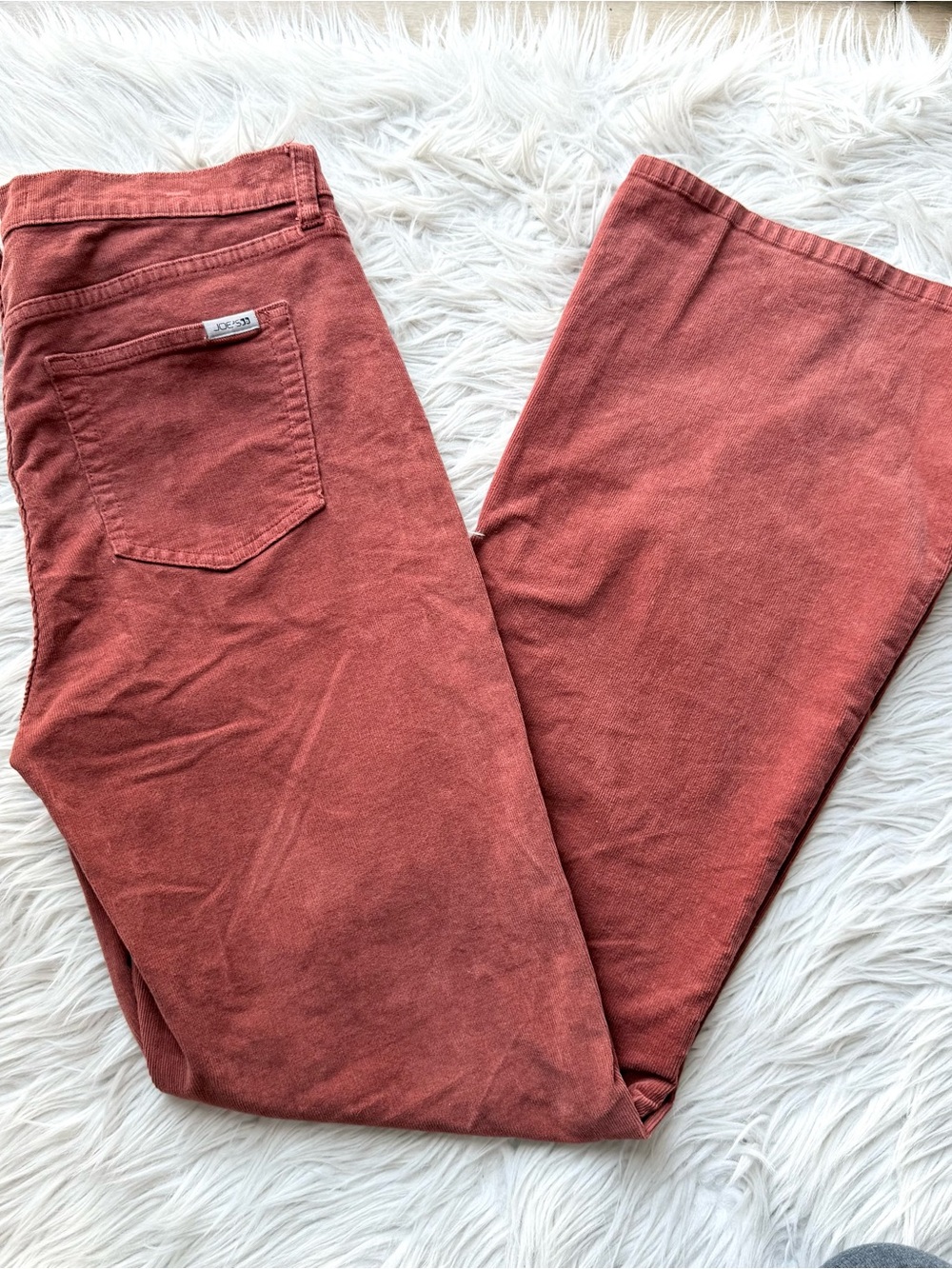 Joe’s Jeans Corduroy Boho High Rise Flare Pants Jeans Size 32 In Brick